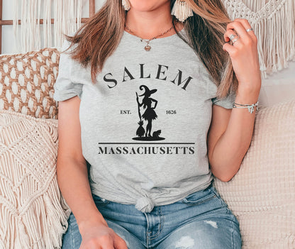 Salem Massachusetts Tshirt, Halloween Shirt, Witchy Shirt, Spooky Seasons, Halloween Gifts, Spooky Shirt, Halloween Witch Shirt,Gift for Her