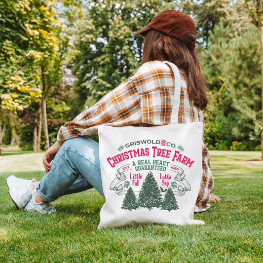 Griswold & Co Christmas Tree Farm A Real Beaut Est. 1989 Tote Bag, Christmas Tree Tote Bag, Christmas Tote Bag, Christmas Gifts,Gift for Her