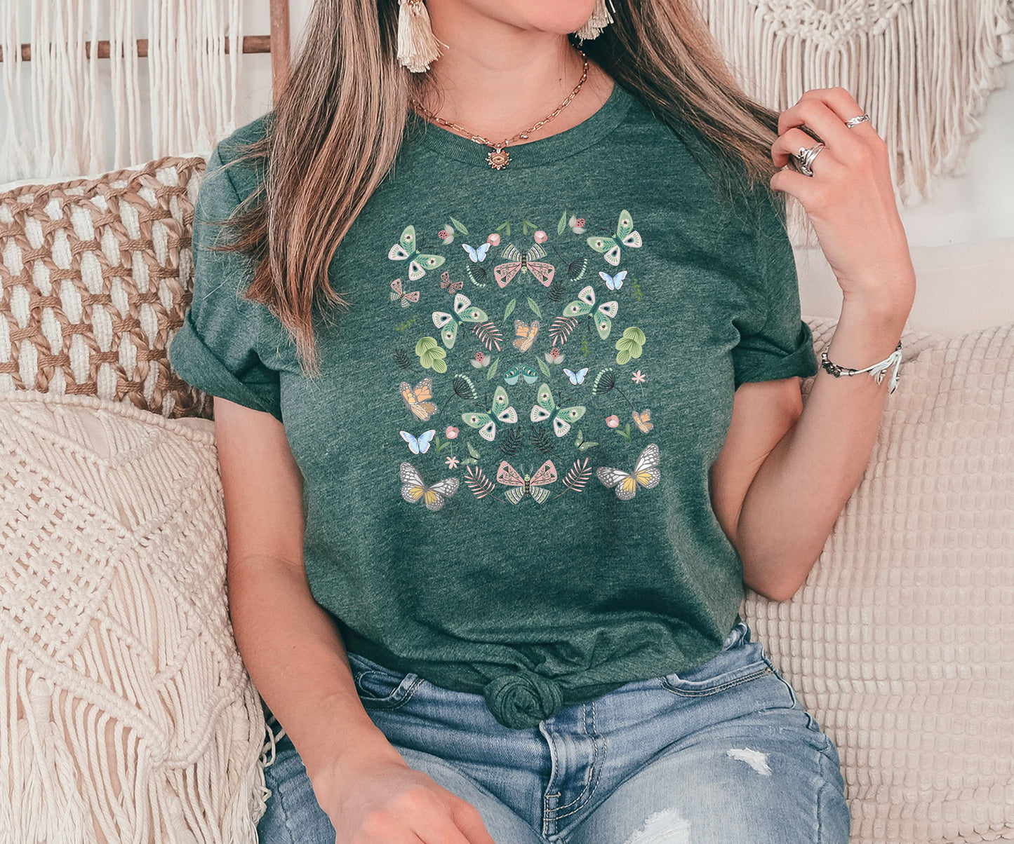 Butterfly Shirt, Gift for Her, Birthday Gift, Mother's Day, Gift for Mom, Valentine's Day, Animal Lover T-Shirt, Gift for Girlfriend